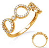 ESTATE .30CT DIAMOND 14KT YELLOW GOLD 3D CIRCLE OF LIFE ETOILE LOVE RING