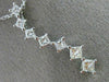 ESTATE .95CT PRINCESS CUT DIAMOND 14KT WHITE GOLD 7 STONE JOURNEY PENDANT #18529