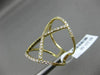 ESTATE LARGE .58CT ROUND DIAMOND 18KT YELLOW GOLD 3D OPEN X DESIGN FUN LOVE RING