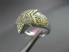 ESTATE LARGE .74CT DIAMOND 18K WHITE & YELLOW GOLD GOLDEN SHOOTING STAR FUN RING