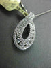 ANTIQUE .82CT ROUND DIAMOND 18KT WHITE GOLD 3D DROP PENDANT & CHAIN STUNNING!