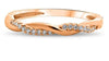 .10CT DIAMOND 14KT ROSE GOLD CLASSIC LOVE KNOT INFINITY ROPE ANNIVERSARY RING