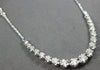 ESTATE 2.11CT DIAMOND 14KT WHITE GOLD ROUND GRADUATING BY THE YARD LOVE NECKLACE