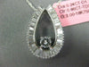 ESTATE 1.10CT DIAMOND 18KT WHITE GOLD ROUND & BAGUETTE HORSE SHOE LUCKY PENDANT