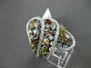 ESTATE LARGE 2.57CTW MULTI COLOR DIAMOND 18KT WHITE GOLD FLOATING FUN RING