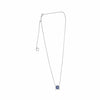 1.30CT DIAMOND & AAA SAPPHIRE 14KT WHITE GOLD CUSHION & ROUND HALO LOVE NECKLACE