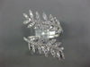 ESTATE LARGE .68CT DIAMOND 18KT WHITE GOLD 3D MULTI LEAF CRISS CROSS FUN RING