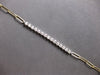 ESTATE .66CT DIAMOND 14KT 2 TONE GOLD 3D 15 STONE CLASSIC FLEXIBLE LOVE BRACELET