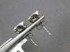 ESTATE .50CT DIAMOND 14KT WHITE GOLD 3D CLASSIC CLUSTER FLOWER STUD EARRINGS