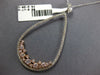 LARGE 1.21CT WHITE & PINK DIAMOND 18K WHITE ROSE GOLD TEAR DROP FLOATING PENDANT