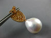 LARGE 2.2CT DIAMOND & AAA SOUTH SEA PEARL 18K ROSE GOLD CLUSTER HANGING EARRINGS
