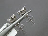 ESTATE .71CT DIAMOND 14KT WHITE GOLD 3D CLASSIC CLUSTER INVISIBLE STUD EARRINGS