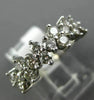 ESTATE .96CT ROUND DIAMOND 14K WHITE GOLD SEMI ETERNITY WEDDING ANNIVERSARY RING