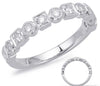 .31CT DIAMOND 14KT WHITE GOLD 3D ROUND & SQUARE SEMI ETERNITY ANNIVERSARY RING
