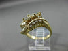 ESTATE LARGE 1.26CT MARQUISE & ROUND DIAMOND 14K YELLOW GOLD COCKTAIL RING 21999