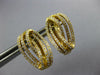 ESTATE .55CT DIAMOND 18KT YELLOW GOLD 3D MULTI ROW INFINITY LOVE KNOT EARRINGS