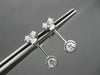ANTIQUE .64CT DIAMOND 18KT WHITE GOLD SOLITAIRE HANGING EARRINGS BEAUTIFUL 11366