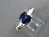 1.15CT DIAMOND & AAA SAPPHIRE 14KT WHITE GOLD 3D 3 STONE ENGAGEMENT RING #28036