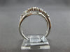 ESTATE WIDE 1.01CT DIAMOND 18KT WHITE GOLD ROUND CLUSTER CRISS CROSS LOVE RING