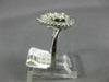 ESTATE LARGE 1.0CT DIAMOND 14KT WHITE GOLD 3D CLUSTER PEAR HALO ENGAGEMENT RING