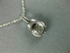 ESTATE .35CT DIAMOND 18KT WHITE GOLD 3D ROUND CLUSTER HALO FLOATING PENDANT