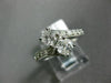 ESTATE LARGE 1.50CT ROUND DIAMOND 14KT WHITE GOLD 2 STONE CRISS CROSS LOVE RING