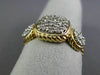 ESTATE .73CT DIAMOND 14KT WHITE & YELLOW GOLD 3D ROUND & SQUARE PAVE ROPE RING