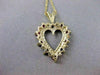 ESTATE .50CT DIAMOND & AAA RUBY 14K WHITE & YELLOW GOLD OPEN HEART PENDANT 19636
