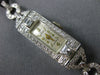 ANTIQUE CHOISI 1.0CT OLD MINE DIAMOND PLATINUM CLASSIC RECTANGULAR WATCH #2218
