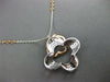 LARGE .78CT DIAMOND 14KT WHITE & ROSE GOLD 3D 4 LEAF CLOVER BY THE YARD NECKLACE