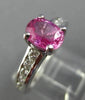 ESTATE 1.88CT DIAMOND & AAA PINK SAPPHIRE 14KT WHITE GOLD ENGAGEMENT RING #26004
