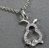 ESTATE .07CT DIAMOND 14KT WHITE GOLD 3D LITTLE SNOWMAN FUN FLOATING PENDANT