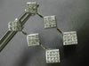 ESTATE 1.50CT PRINCESS DIAMOND 14K WHITE GOLD PAST PRESENT FUTURE EARRINGS 19039