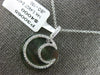 .49CT DIAMOND & AAA MOTHER OF PEARL 14K WHITE GOLD CLASSIC MOON FLOATING PENDANT