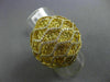 ESTATE LARGE 4.49CT DIAMOND YELLOW SAPPHIRE 18KT YELLOW GOLD MULTI WAVE FUN RING