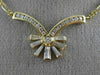 ESTATE 1.11CT DIAMOND 18KT YELLOW GOLD FIGARO FLOWER ITALIAN LINK NECKLACE #656
