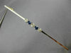 ANTIQUE LARGE .60CT DIAMOND 14K WHITE & YELLOW GOLD 3D FIVE STONE BAR PIN #26362