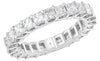 LARGE 2.66CT DIAMOND 18KT WHITE GOLD 3D ASSCHER CUT ETERNITY ANNIVERSARY RING