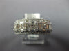 LARGE DIAMOND 14KT WHITE GOLD ROUND BAGUETTE & PRINCESS CLUSTER ANNIVERSARY RING
