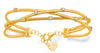 ESTATE WIDE .41CT DIAMOND 14KT YELLOW GOLD CRISS CROSS FLEXIBLE BANGLE BRACELET