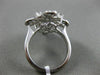 ESTATE LARGE .89CT DIAMOND 14KT WHITE GOLD 3D OPEN FLOWER ETOILE FILIGREE RING