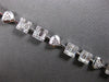 ESTATE 3.57CT DIAMOND 18KT WHITE GOLD 3D ROUND & BAGUETTE SQUARE TENNIS BRACELET