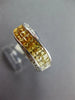 ESTATE WIDE 2.72CT DIAMOND & AAA RAINBOW YELLOW SAPPHIRE 14KT WHITE GOLD 3D RING