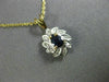 ESTATE .42CT SAPPHIRE & DIAMONDS 10KT 2 TONE GOLD PEAR SHAPED PENDANT #22975
