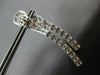 3.61CT DIAMOND 18KT WHITE GOLD 3D ROUND & BAGUETTE DOUBLE SWIRL HANGING EARRINGS