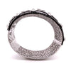 EXTRA LARGE 15.69CT DIAMOND & BLACK ENAMEL 18KT WHITE GOLD MULTI SHAPE BRACELET