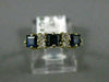 ESTATE .48CT DIAMOND & AAA SAPPHIRE 14KT YELLOW GOLD 3D THREE STONE RING #22136