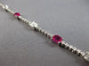 3.88CT DIAMOND & AAA RUBY 14KT WHITE GOLD OVAL ROUND & BAGUETTE TENNIS BRACELET