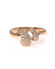 ESTATE .39CT DIAMOND 18KT ROSE GOLD 3D CLASSIC MULTI ROW DOUBLE SWIRL FUN RING