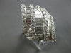 EXTRA LARGE 3.34CT DIAMOND 18KT WHITE GOLD 3D ROUND & BAGUETTE ANNIVERSARY RING
